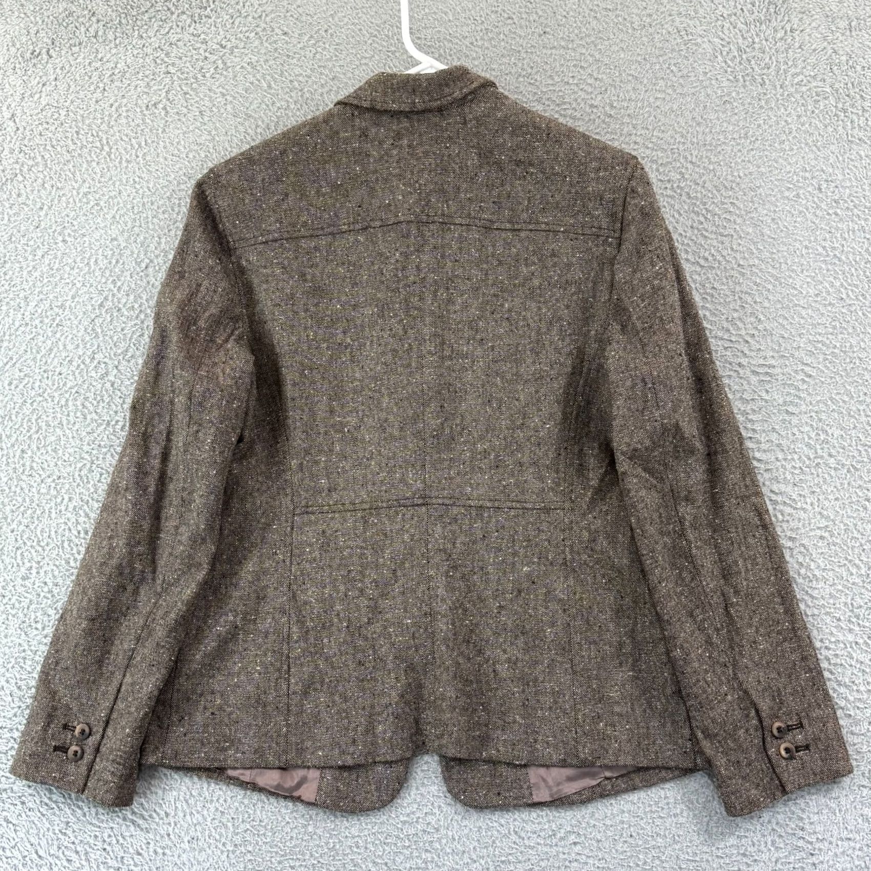 Express VINTAGE Express Blazer Womens 11/12 Brown Jacket Pocket Lined Career Preppy NWT Size XL / US 12-14 / IT 48-50 - 2 Thumbnail