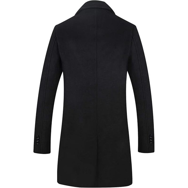 Other ELETOP Men's Wool Coat Winter Long Trench Coat Classic Size US M / EU 48-50 / 2 - 2 Thumbnail