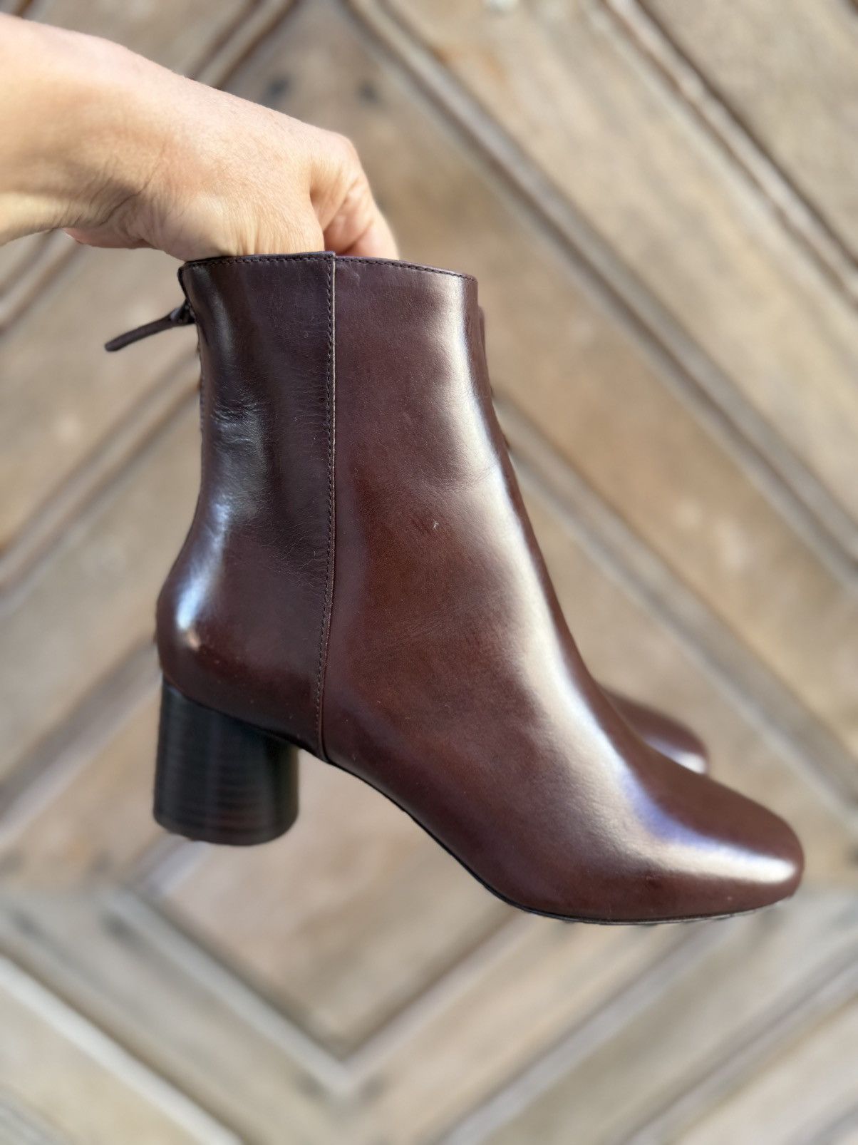 Sandro Brown Leather Ankle Boots Sandro Paris Women’s Size 36 Size US 6.5 / IT 36.5 - 2 Thumbnail