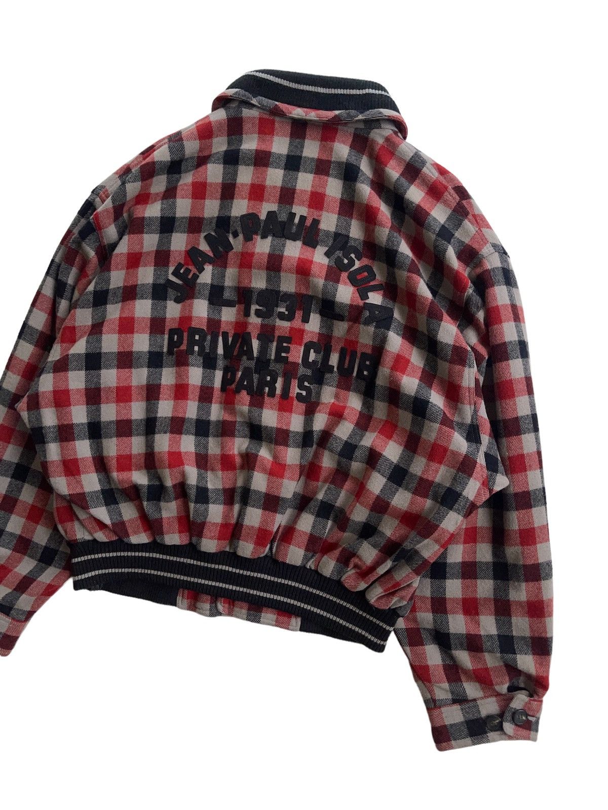 Japanese Brand Jean Paul Isola Red Plaid Bomber Jacket Size US L / EU 52-54 / 3 - 6 Thumbnail