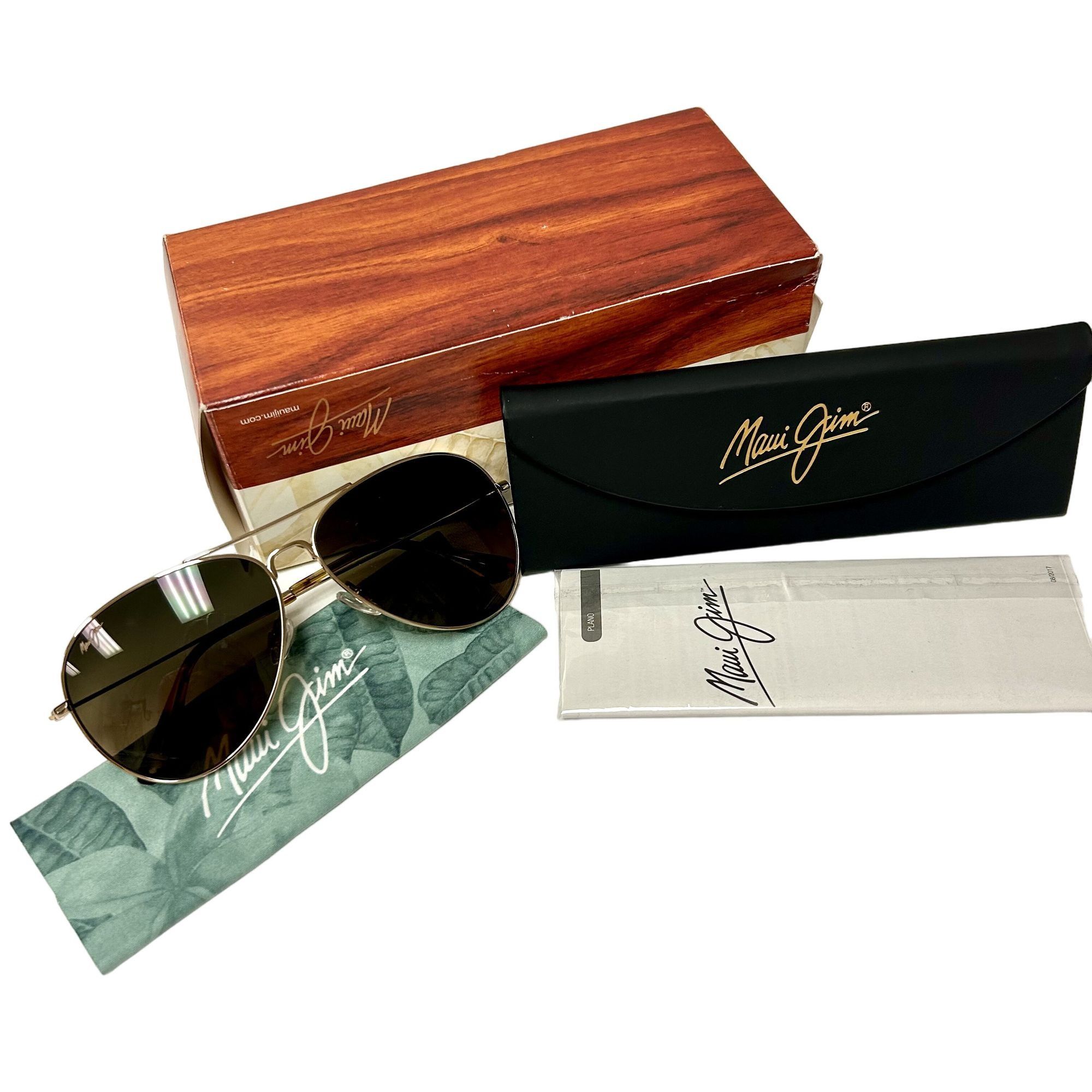 Maui Jim New HS264-16 Sunglasses MAVERICKS Gold Polarized Aviators Size ONE SIZE - 2 Thumbnail