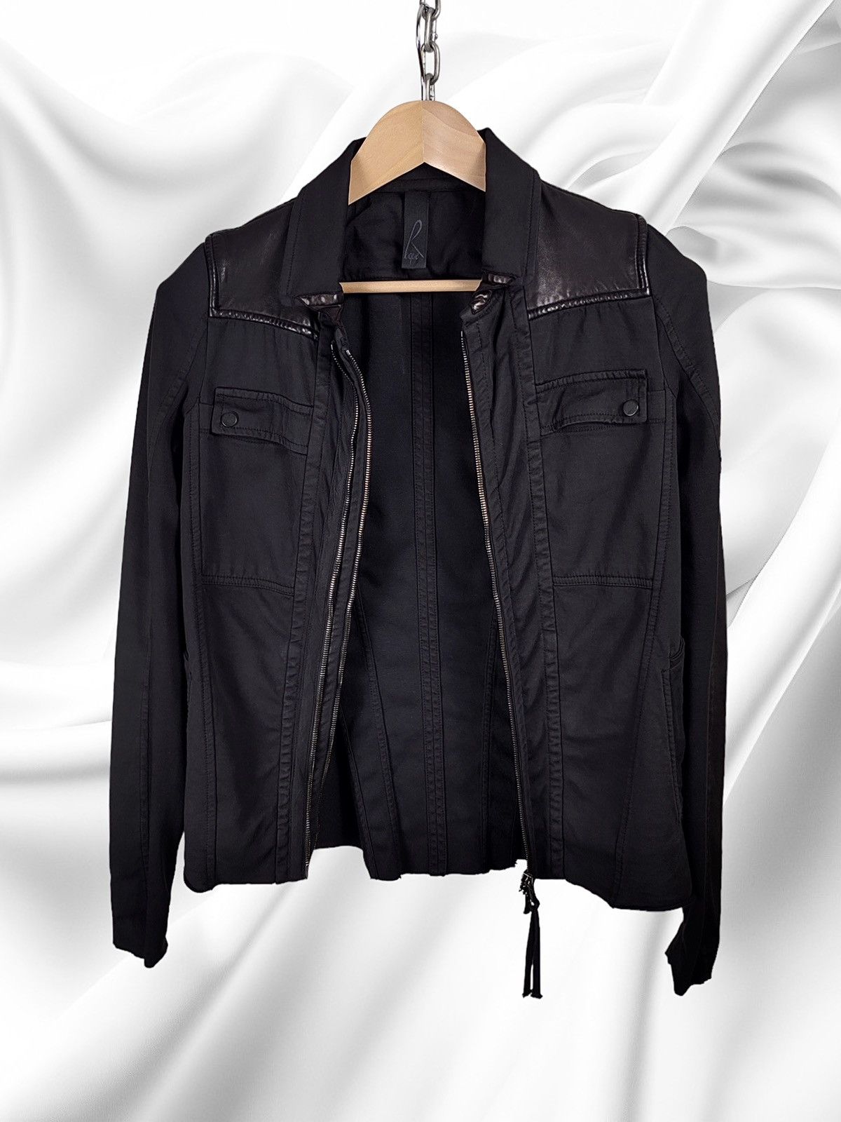 Ilaria Nistri Ilaria Nistri Roque Leather Cotton Avant-Garde Jacket Size US S / EU 44-46 / 1 - 11 Thumbnail