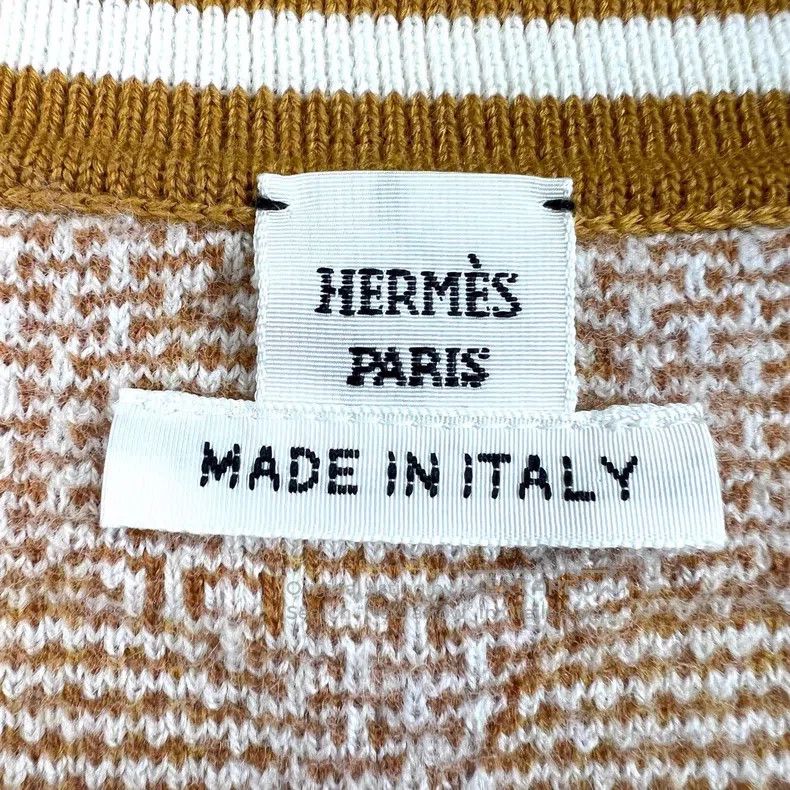Hermes Hermes Orange Polka Dot Wool Cardigan Jacket Size XS / US 0-2 / IT 36-38 - 4 Thumbnail