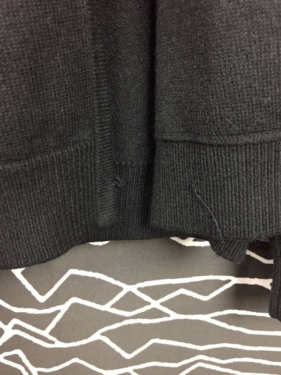 Armani Exchange Armani Exchange AX Black Asymmetrical Button-Up Knit Hoodie Size US S / EU 44-46 / 1 - 6 Thumbnail