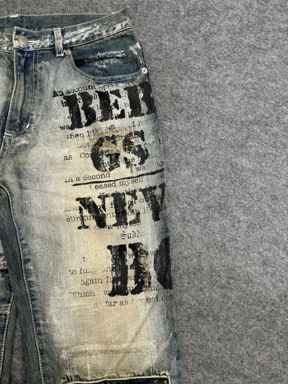 Japanese Brand 🔥FLARE🔥BERNINGS SHO Japan Punk Designer Junya Denim F546 Size US 30 / EU 46 - 3 Thumbnail