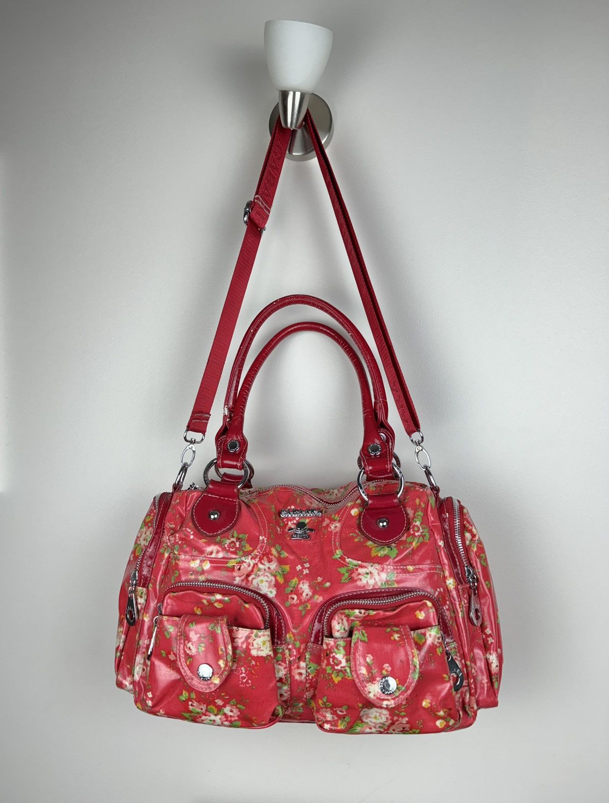Other Vintage pink bag with flowers y2k style original item Size ONE SIZE - 2 Thumbnail
