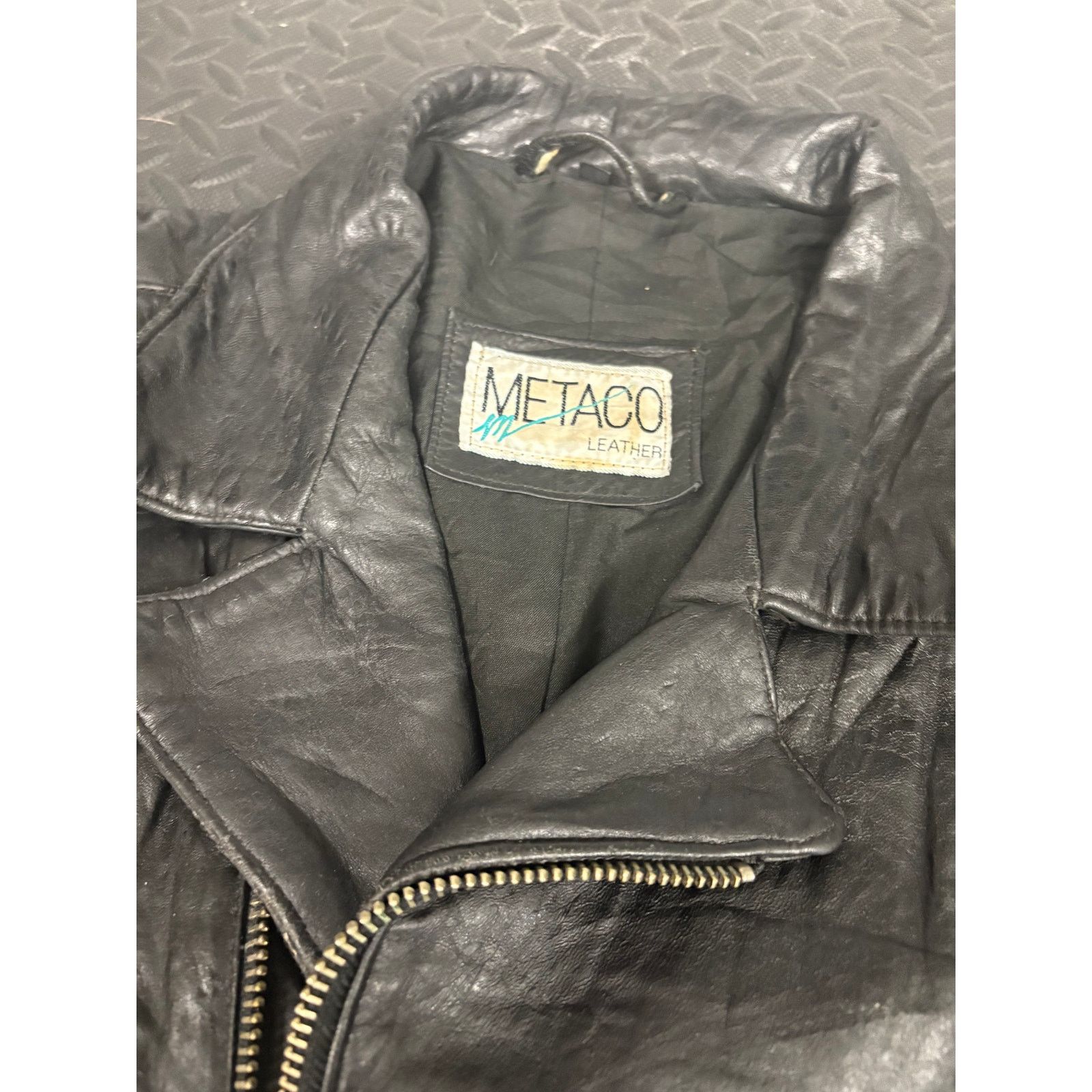 Vintage 1980's Vintage Original METACO Black Leather Moto Jacket M Size M / US 6-8 / IT 42-44 - 5 Thumbnail