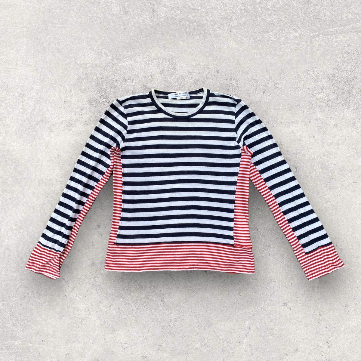image of Comme Des Garcons Stripes Cut And Sew L/s, Women's (Size XS)