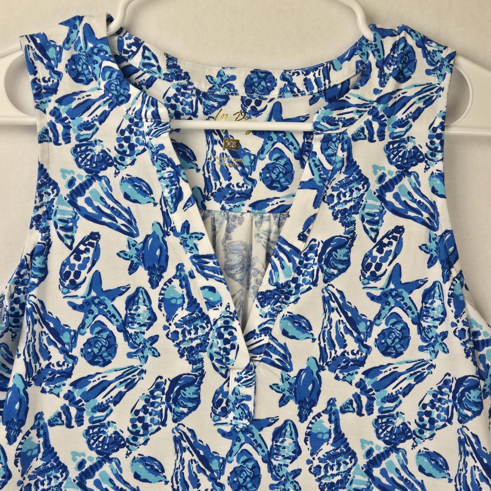 Designer Lilly Pulitzer Dev Dress Coastal Sleeveless Dress Size XS Size XS / US 0-2 / IT 36-38 - 2 Thumbnail