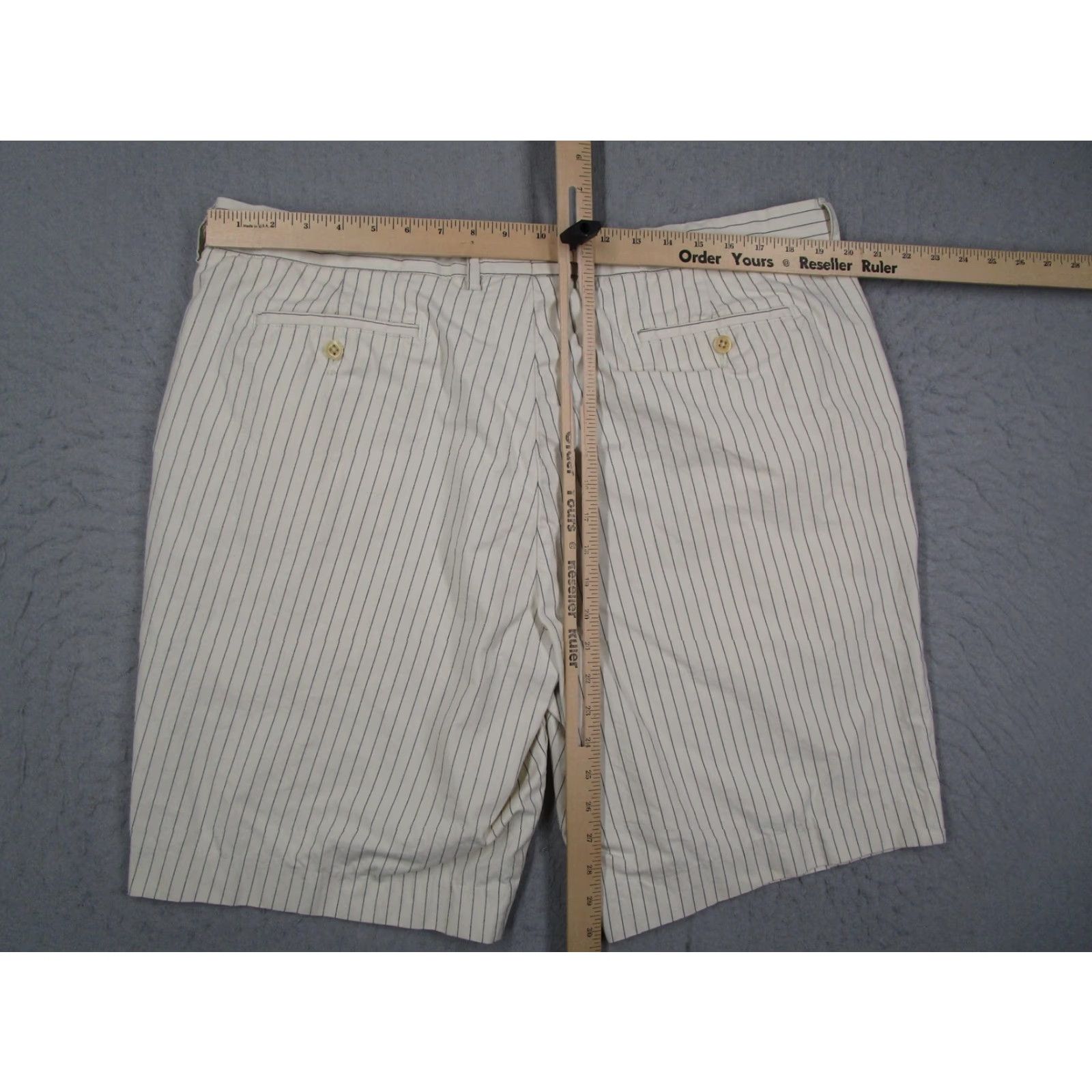 Polo Ralph Lauren VINTAGE Polo Ralph Lauren Shorts Mens 40 Cream White Pinstripe Cotton Casual Size US L / EU 52-54 / 3 - 5 Thumbnail