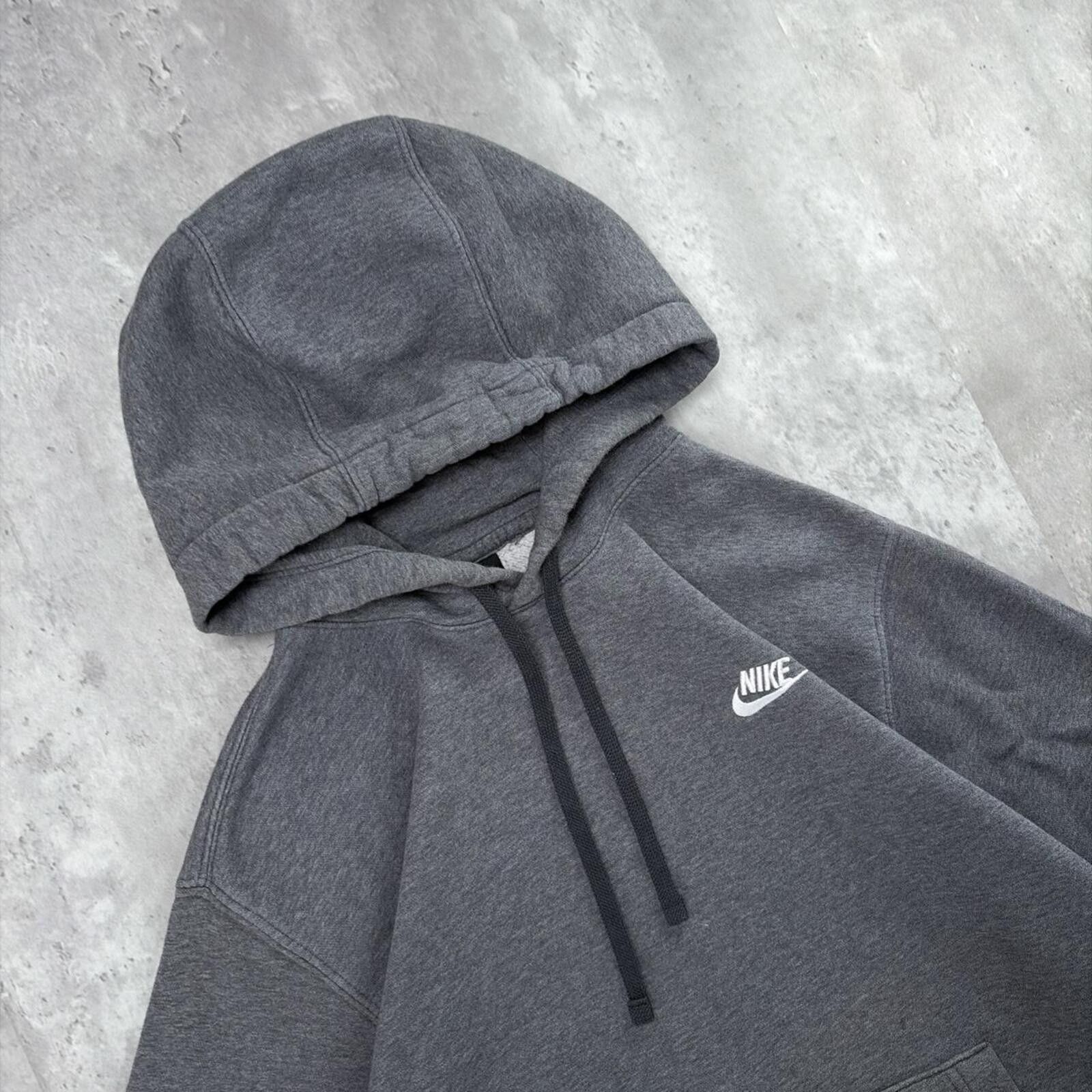 Nike Y2K Grey Nike Boxy Distressed Skater Hoodie Size US M / EU 48-50 / 2 - 5 Thumbnail