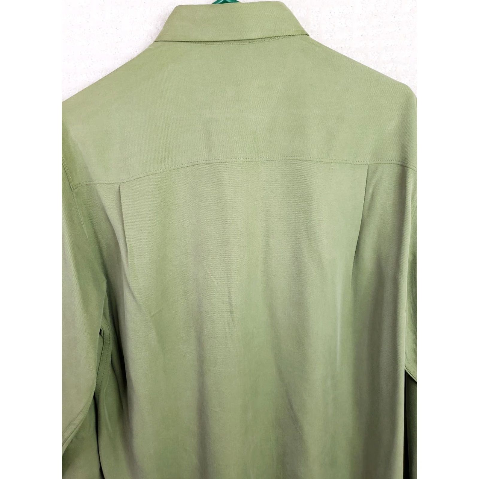 Tommy Bahama Tommy Bahama Shirt Button-Up Green Silk Wool Blend Long Sleeve Pocket Button-Down Collar Mens L Size US L / EU 52-54 / 3 - 7 Thumbnail