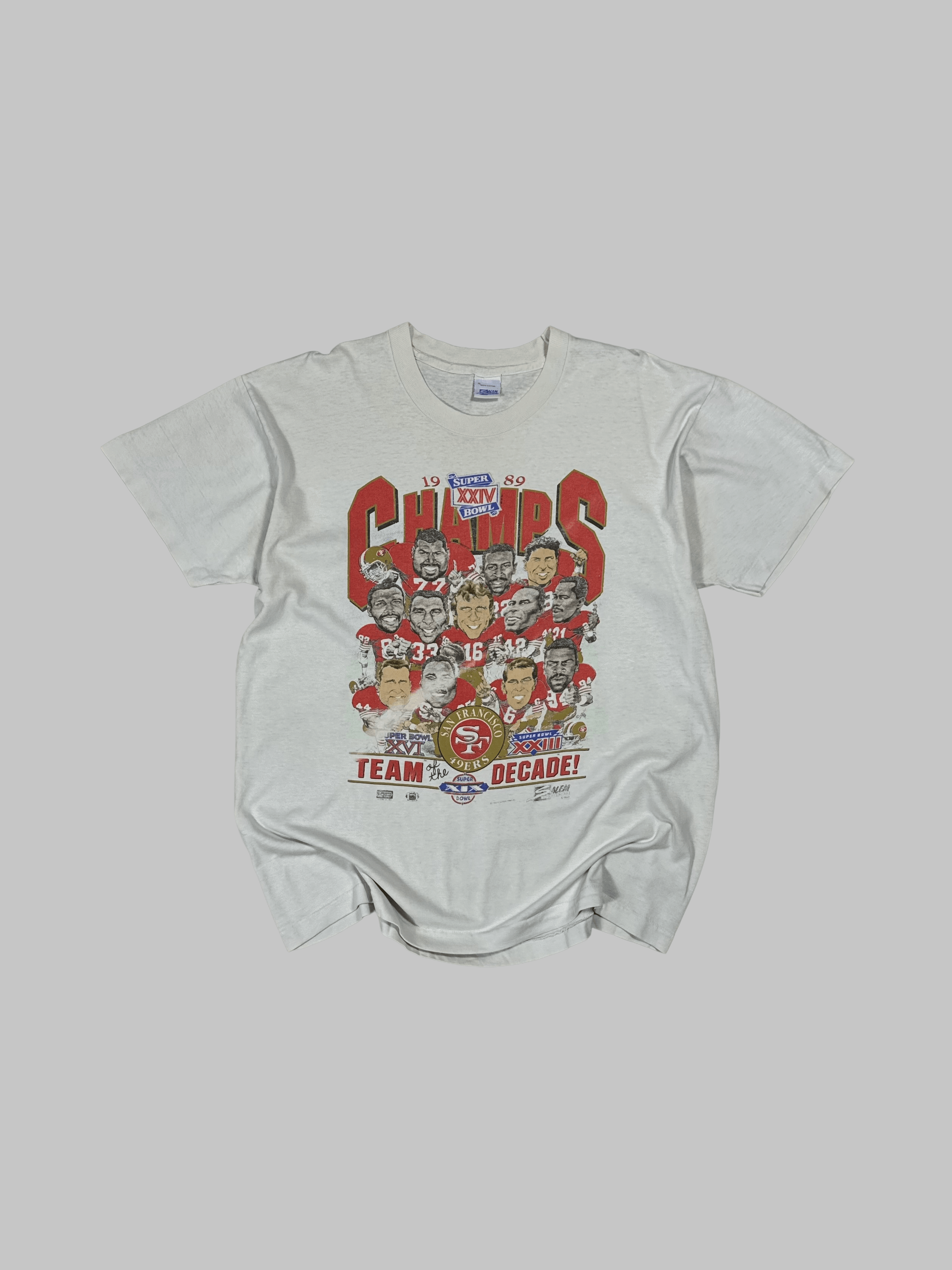 NFL Vtg 1990 San Francisco 49ers Super Bowl Champs Tee Size US XL / EU 56 / 4 - 1 Thumbnail
