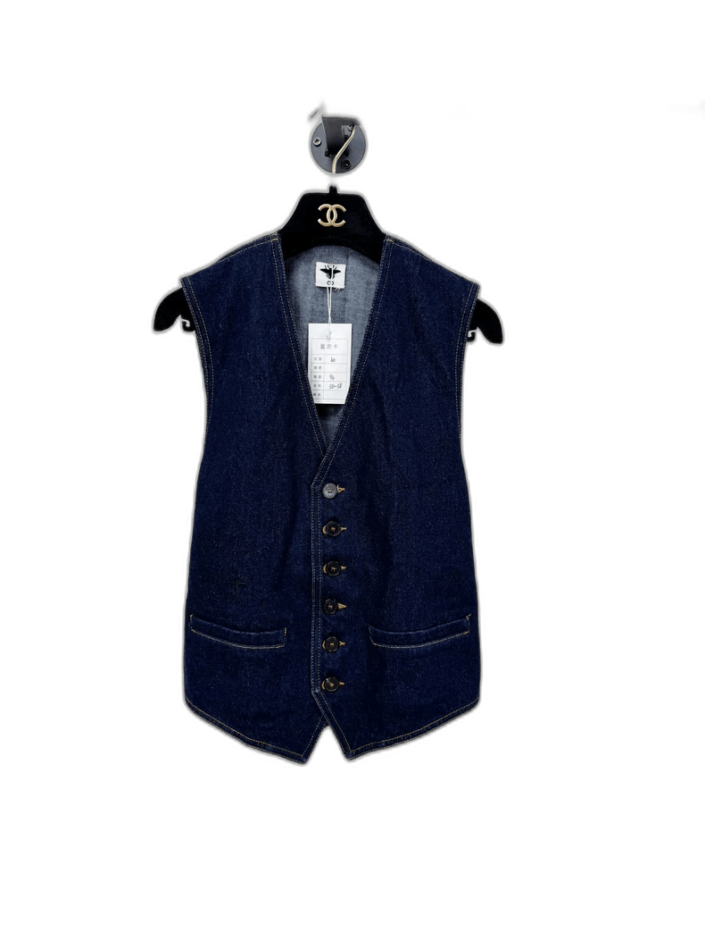 Dior Dior Denim Vest with Buttons Size L / US 10 / IT 46 - 1 Thumbnail