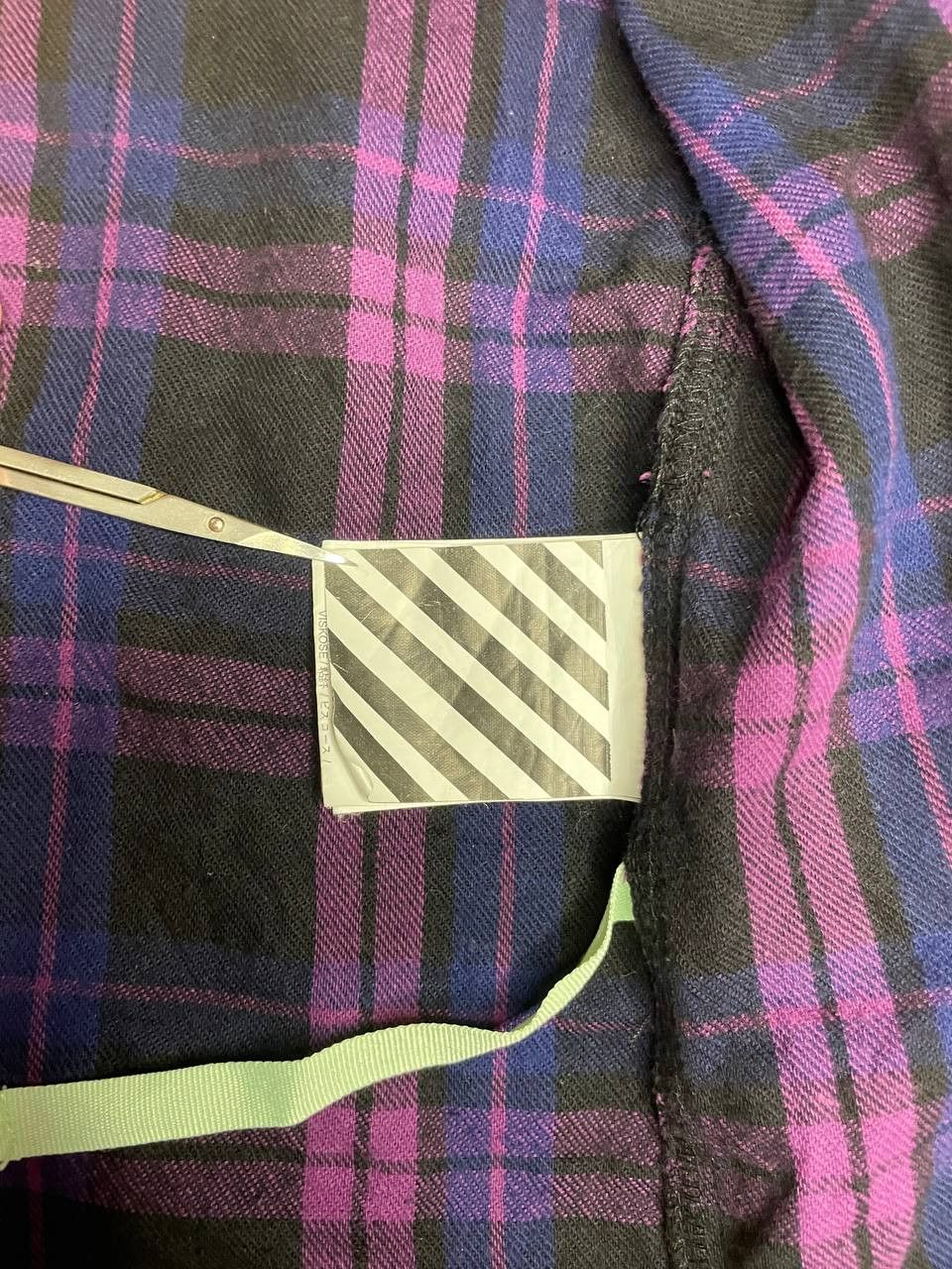 Off-White OFF-WHITE FLANNEL CHECK SHIRT PURPLE Size US S / EU 44-46 / 1 - 6 Thumbnail