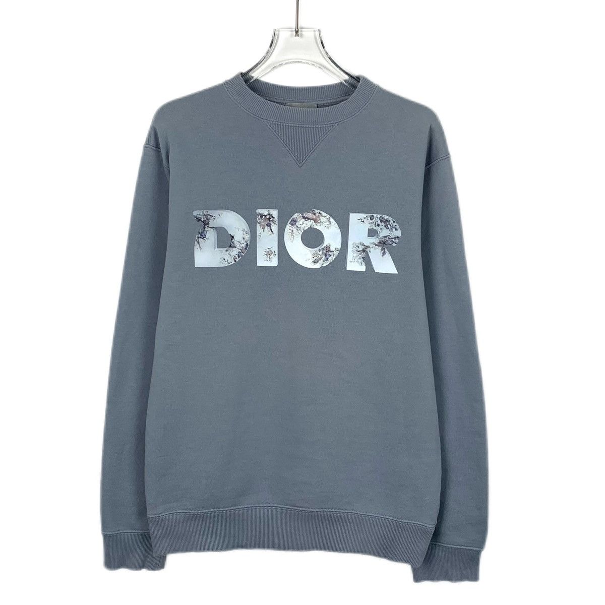 Dior Dior x Daniel Arsham Blue Logo Printed Sweatshirt K26WX Size US XXS / EU 40 - 1 Thumbnail