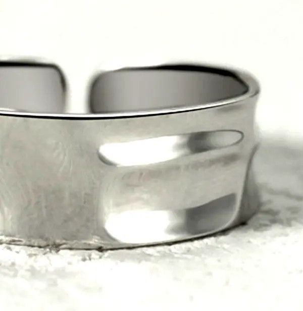 Designer × Japanese Brand Punkrock Shiny Tiny Float Shine Silver Ring Size ONE SIZE - 3 Thumbnail