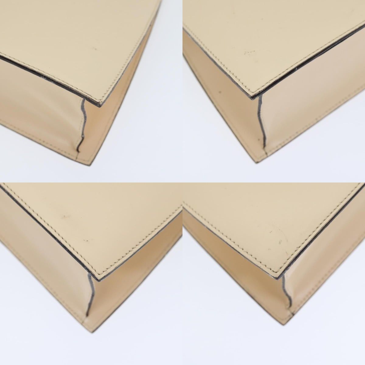 Celine CELINE Hand Bag Leather Cream Gold Size ONE SIZE - 10 Thumbnail