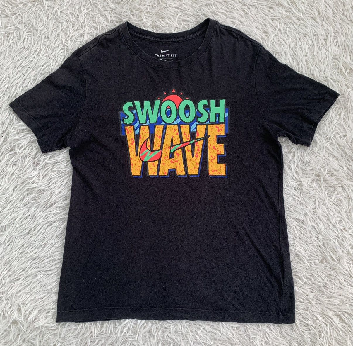 Nike Nice Swoosh Wave Print Nike Tee Size US M / EU 48-50 / 2 - 1 Thumbnail