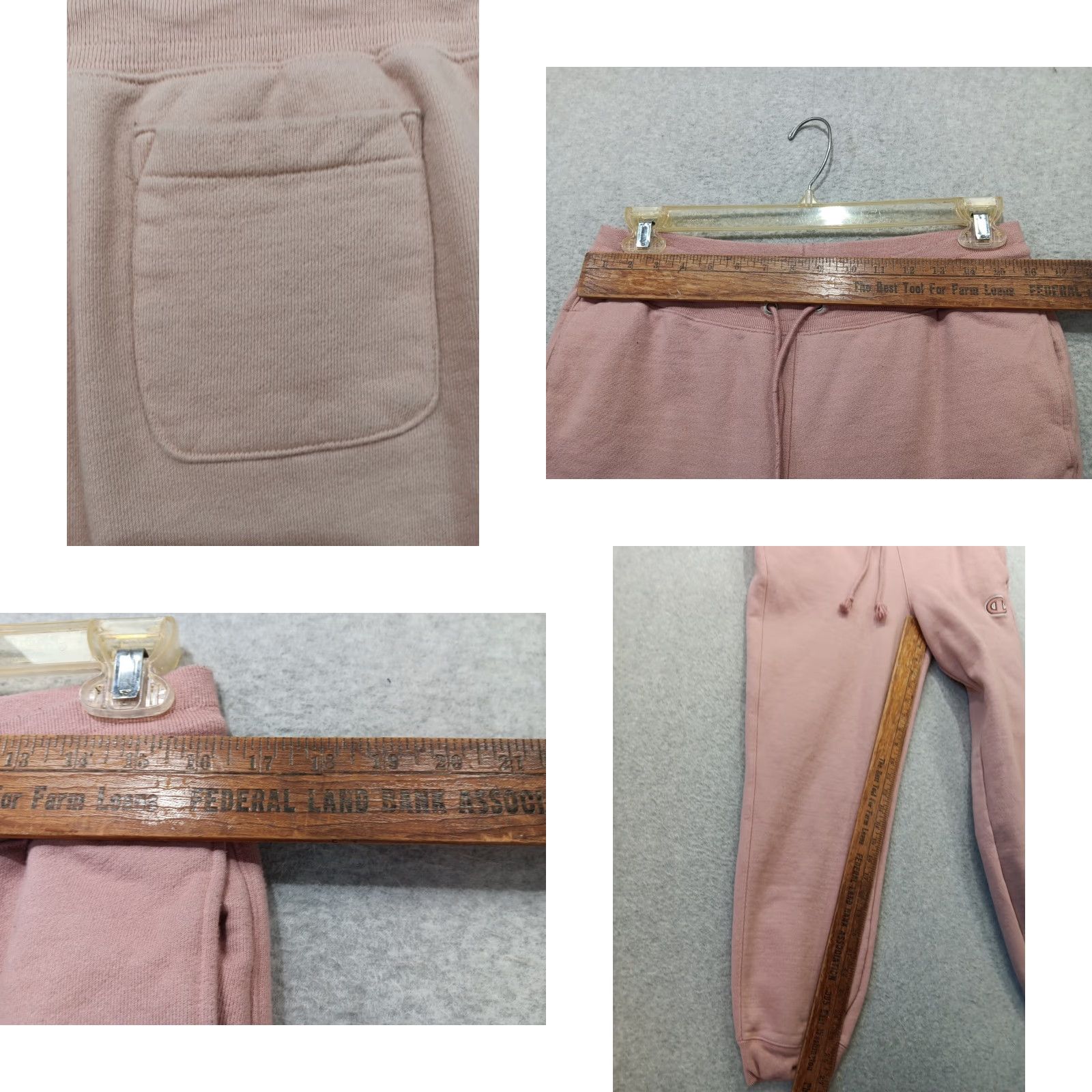 Champion VTG Champion Jogger Wms Large Pink High Waist Reverse Weave Sweatpants 90s Y2K Athleisure Logo Womens Size 36" / US 14 / IT 50 - 8 Thumbnail