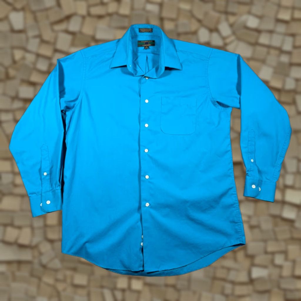 Alexander Julian VINTAGE Alexander Julian Colours Shirt Adult MEDIUM Blue Dress Preppy 90s Size 40R - 1 Thumbnail