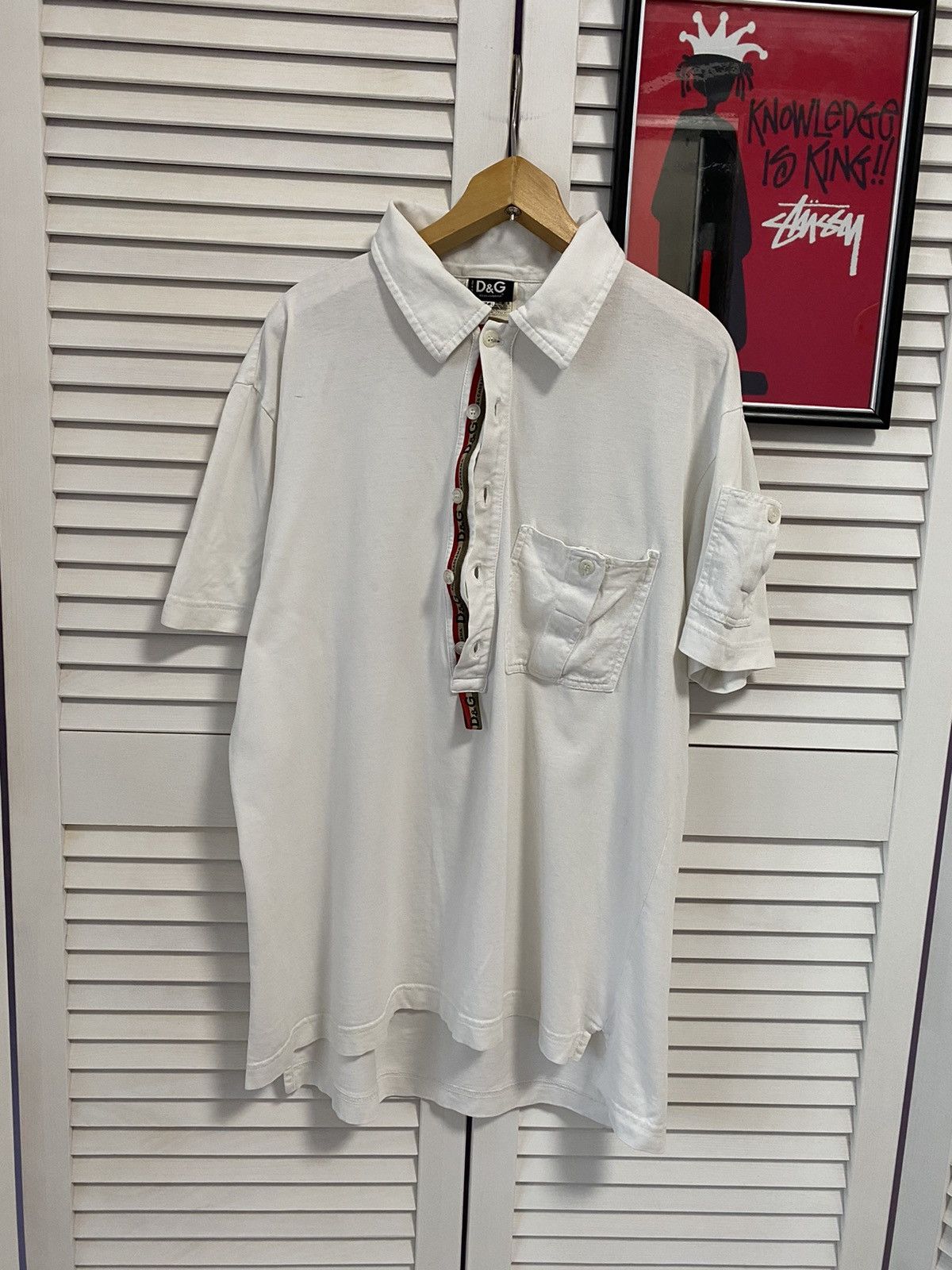 Dolce & Gabbana × Vintage Vintage Shirt Polo Dolce Gabbana Multi pocket Monogrammed Size US M / EU 48-50 / 2 - 2 Thumbnail