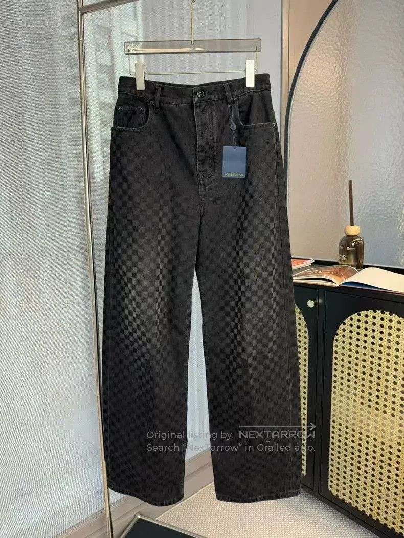 Louis Vuitton Louis Vuitton SS25 Check Flocked Jeans. Size US 27 - 1 Thumbnail