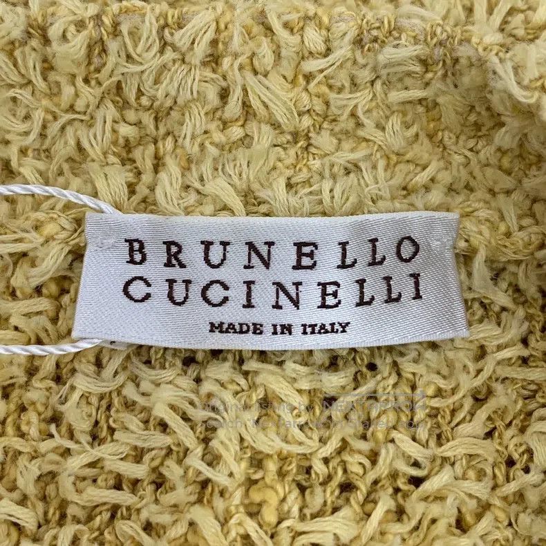 Brunello Cucinelli Brunello Cucinelli Yellow Cotton Crewneck Long Sleeve Zip- Size XS / US 0-2 / IT 36-38 - 5 Thumbnail