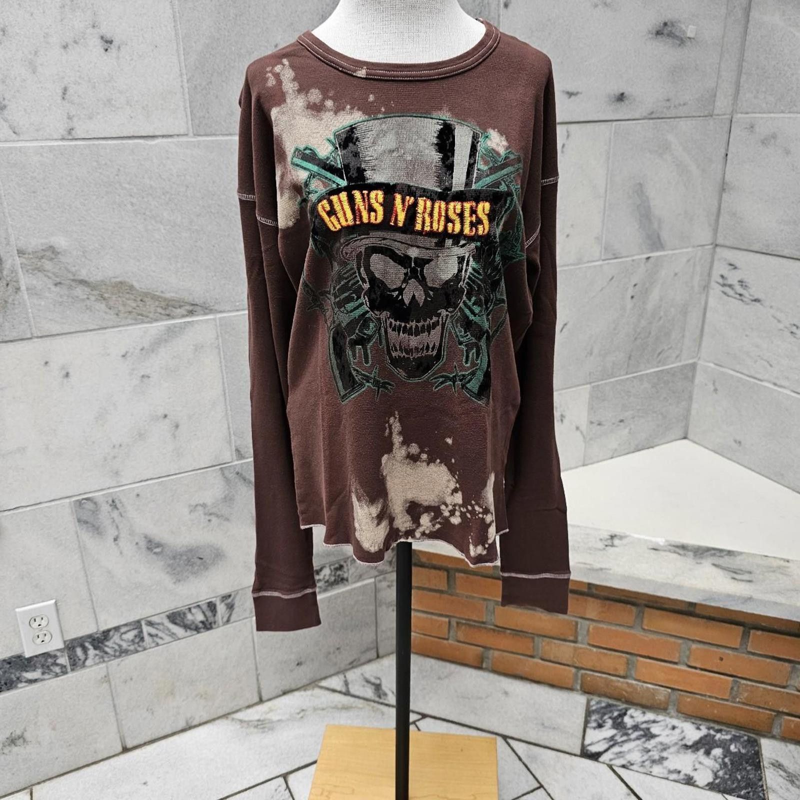 Other Men's Brown Graphic Guns N' Roses Rock and Roll Band Shirt Size US XL / EU 56 / 4 - 1 Thumbnail