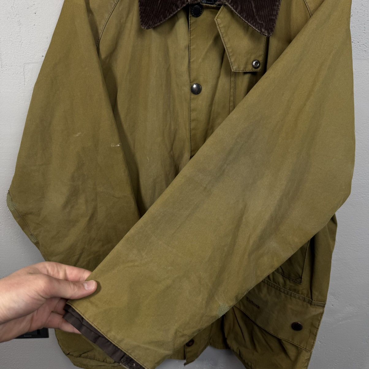 Barbour Vintage Barbour Waxed Trench Coat Jacket Size US L / EU 52-54 / 3 - 14 Thumbnail