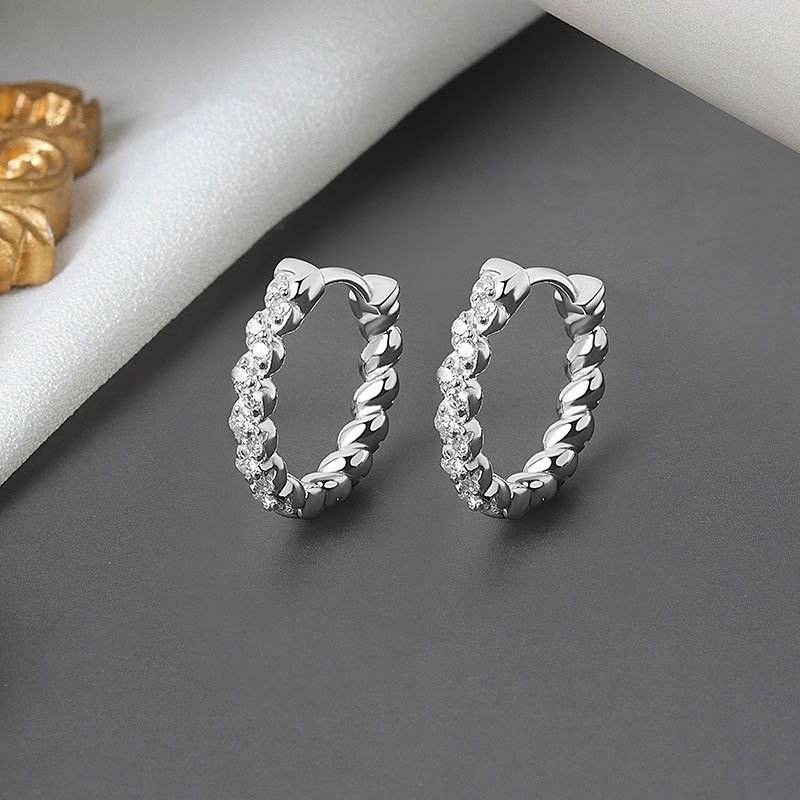 Other 14mm Small Silver Hoop Earrings for Women Simple Style Size ONE SIZE - 2 Thumbnail