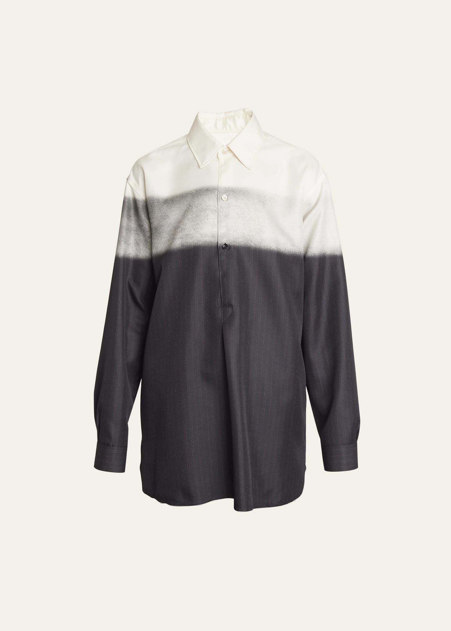 Maison Margiela o1y0625 Patterned Shirt in Black/Cream Size S / US 4 / IT 40 - 1 Thumbnail