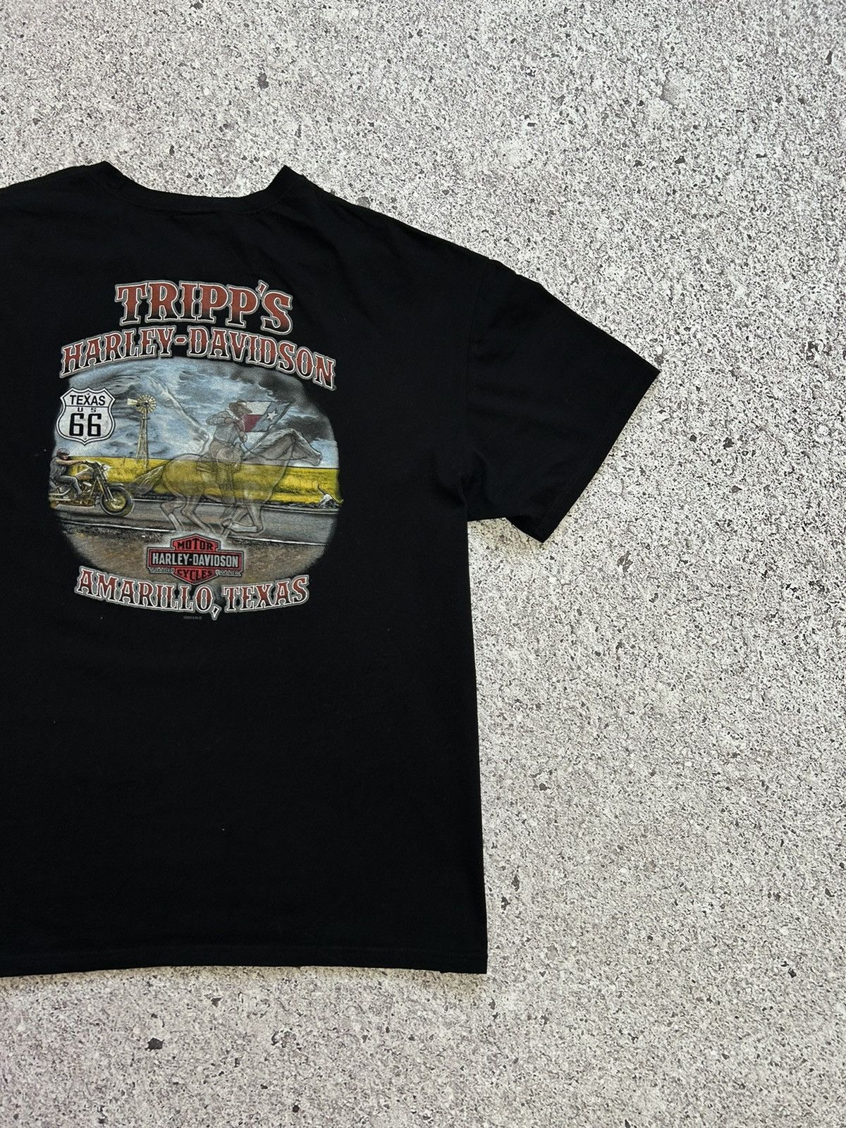 Band Tees × Harley Davidson × Vintage Vintage 2014 Trip’s Harley Davidson Texas Route 66 T-Shirt Size US XXL / EU 58 / 5 - 5 Thumbnail