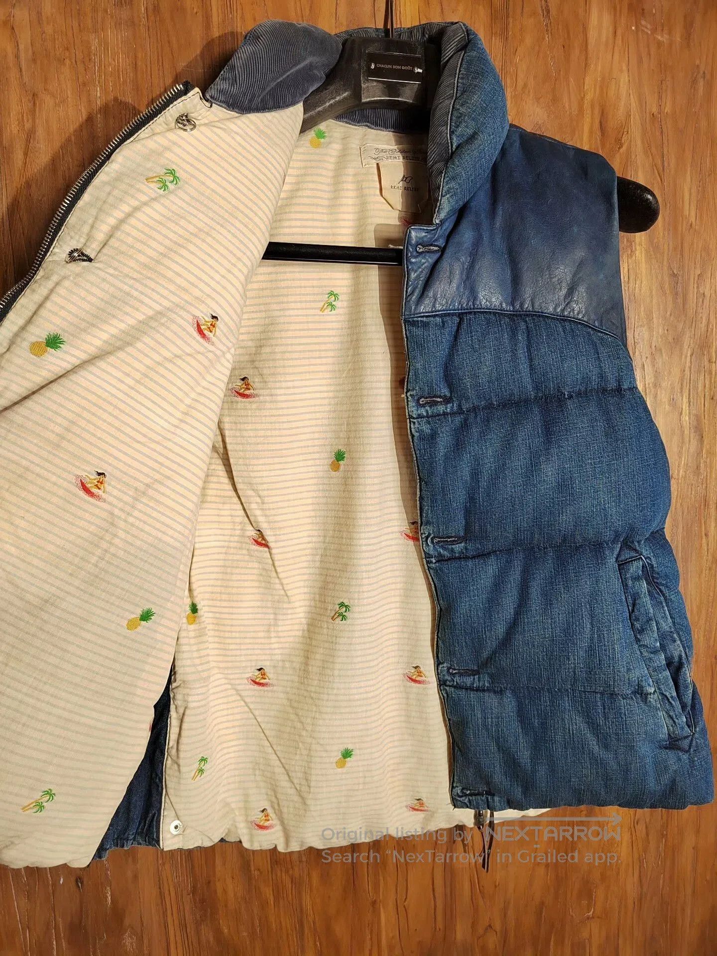 Remi Relief REMI RELIEF Blue Denim Down Vest. Size US M / EU 48-50 / 2 - 7 Thumbnail