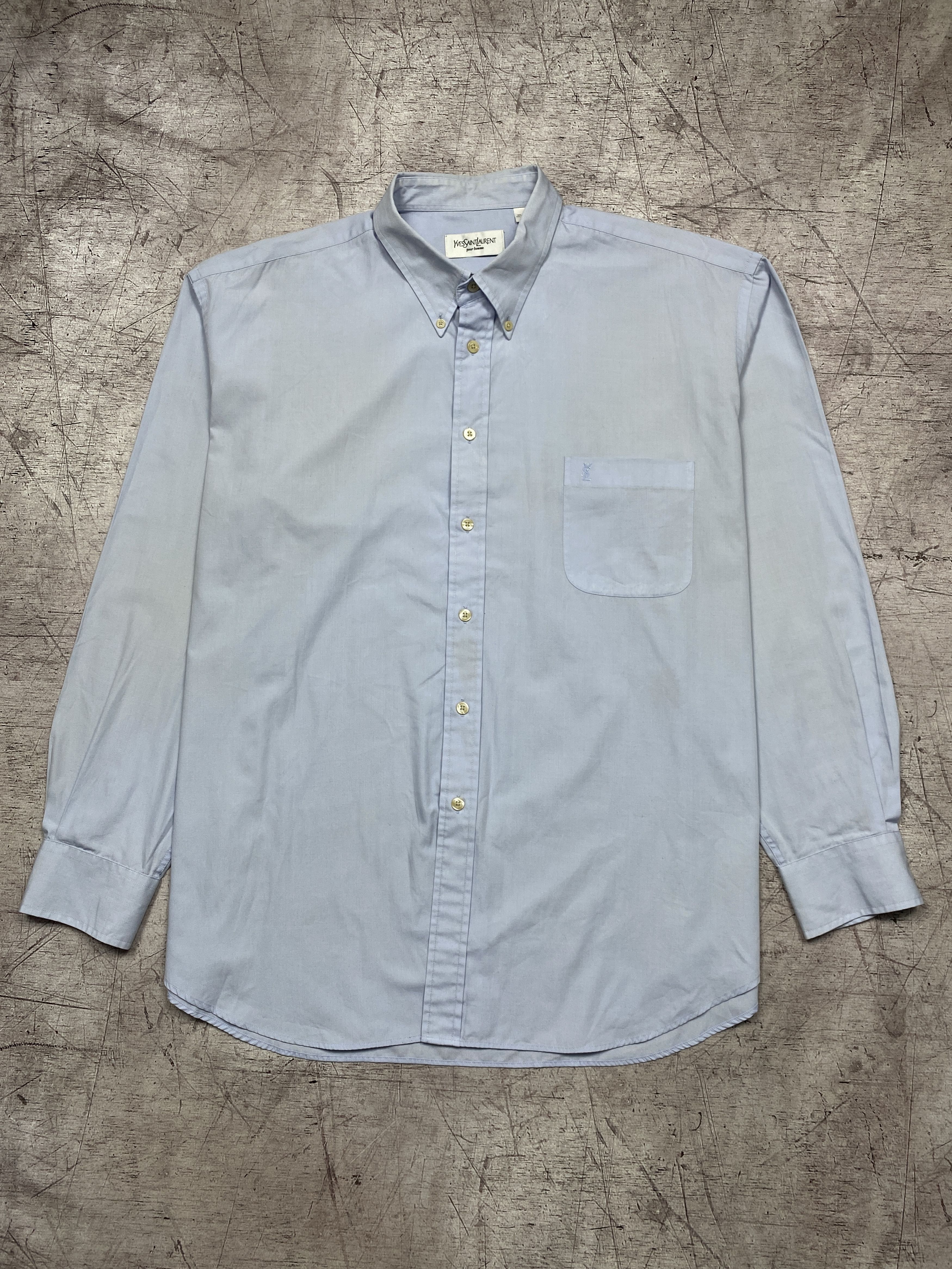 Yves Saint Laurent Yves Saint Laurent YSL Vintage Mens Long Sleeve Shirt Size US XL / EU 56 / 4 - 1 Thumbnail