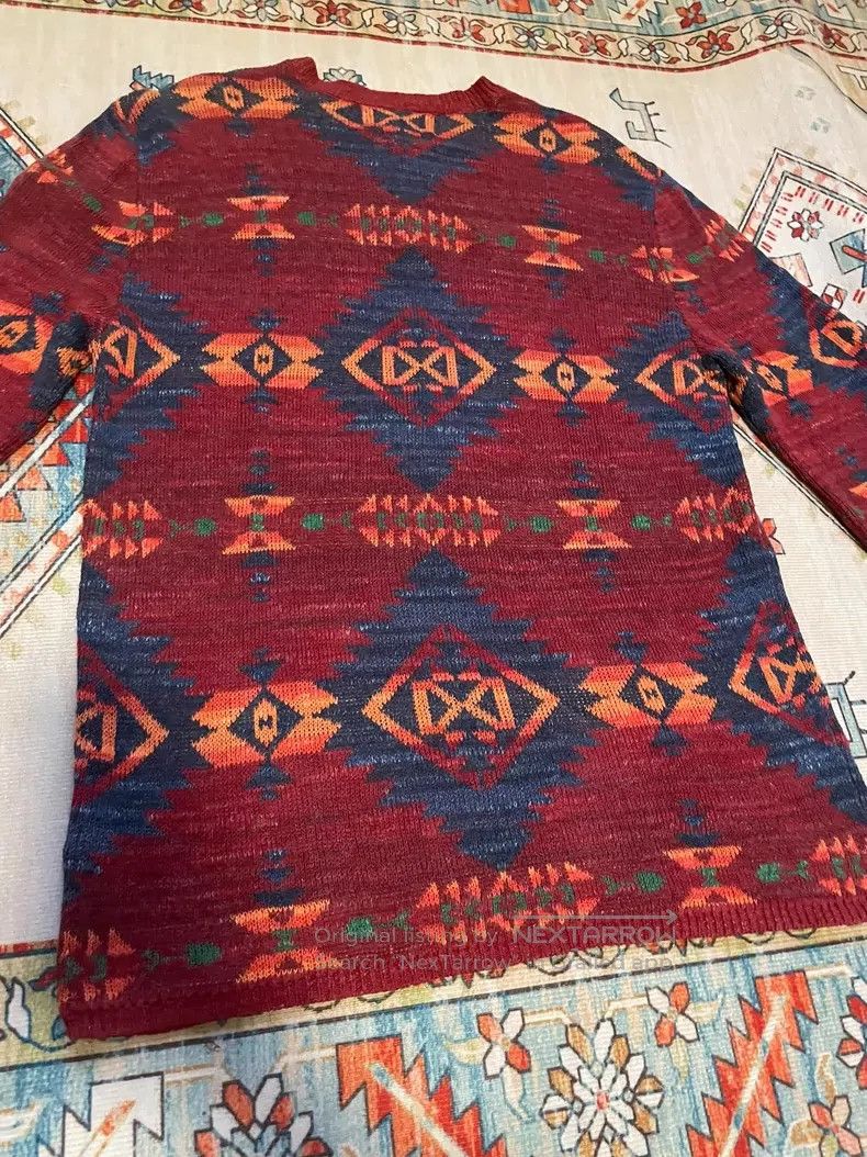 RRL Ralph Lauren RRL Ralph Lauren Henley collar striped long-sleeved Navajo Size US M / EU 48-50 / 2 - 4 Thumbnail