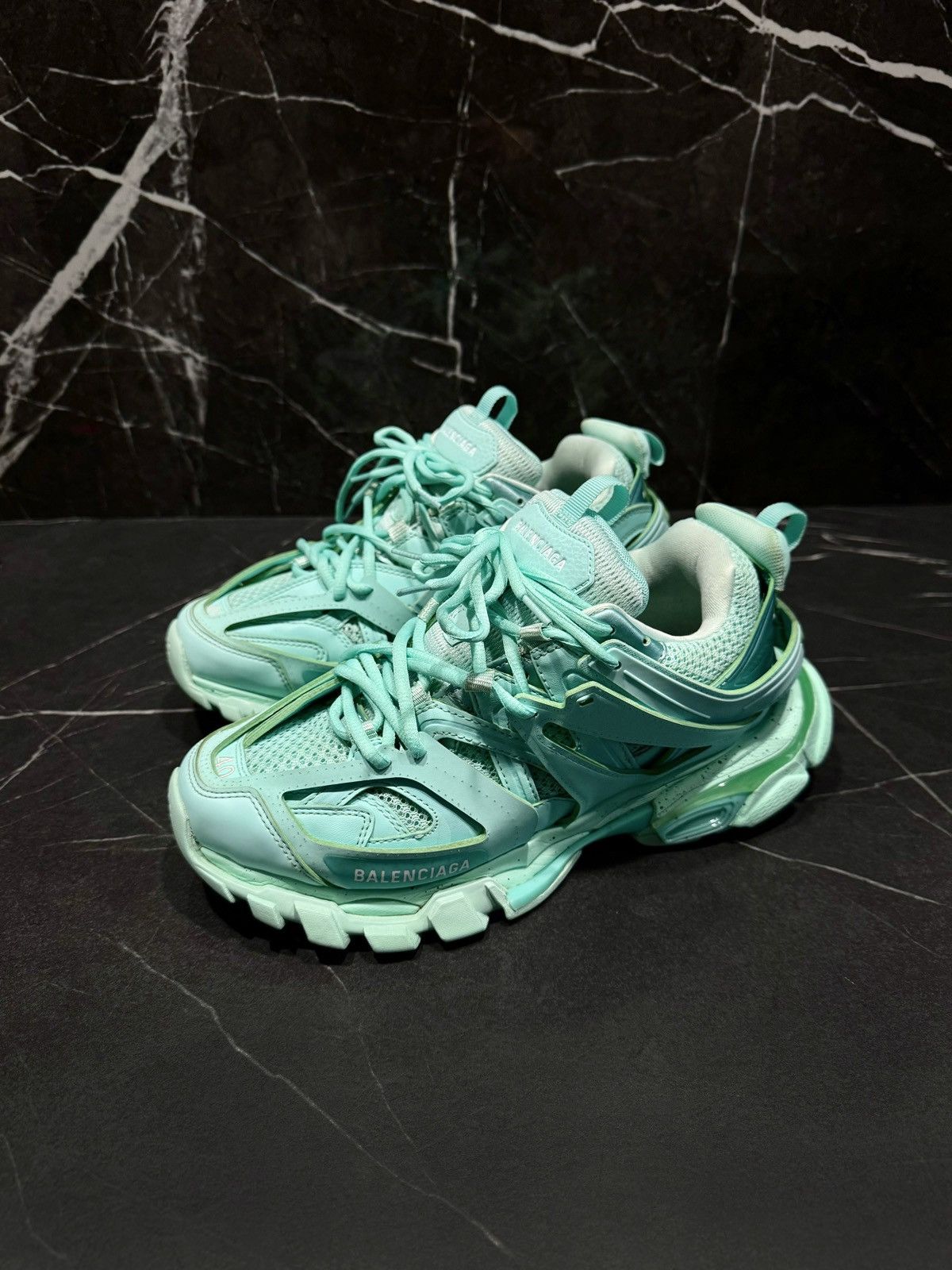 Balenciaga Balenciaga Track Recycled Mint Sneakers Size US 7 / EU 40 - 2 Thumbnail