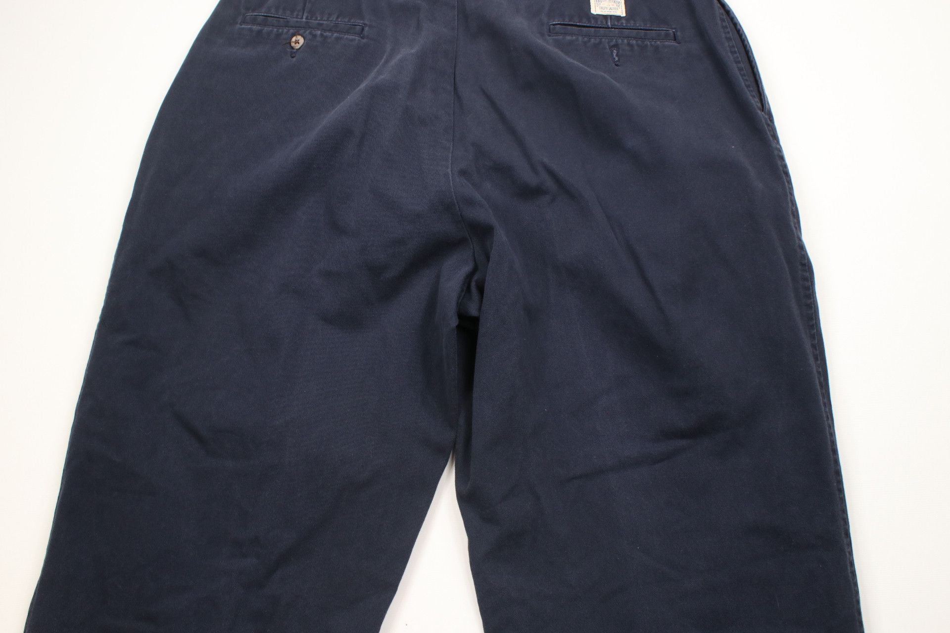 Ralph Lauren × Vintage Vintage 90s Ralph Lauren Wide Leg Pleated Chino Pants Blue Size US 38 / EU 54 - 12 Thumbnail