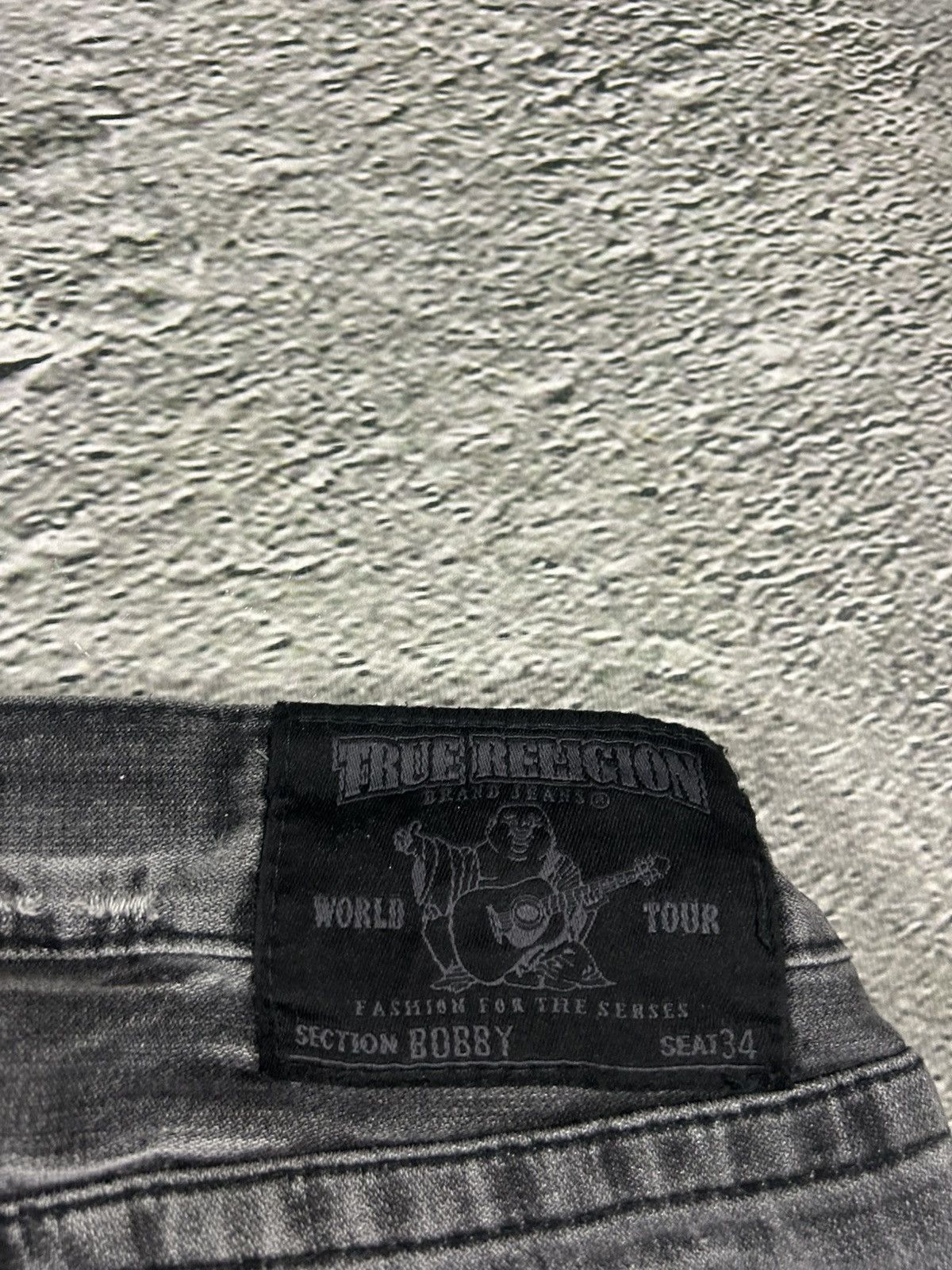 True Religion True Religion jeans grey black thick stitching Bobby Size US 32 / EU 48 - 3 Thumbnail