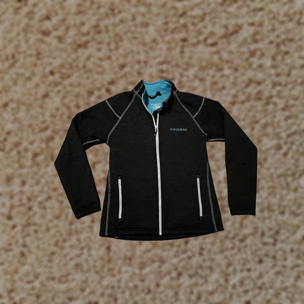 Vintage Voormi Wool Blend Gray Diversion Thermal Full Zip Jacket USA Made - Women's Small Wool Blend Full Zip Jacket Womens Small Gray 90s USA Made Size S / US 4 / IT 40 - 1 Thumbnail