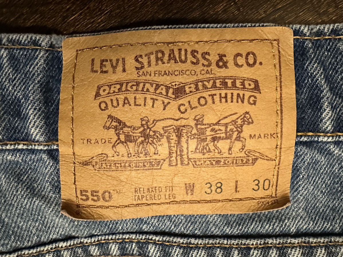 Levi's Vintage 90s Levi's 550 Jeans Orange Tab Med Wash|USA 36x29” Size US 36 / EU 52 - 3 Thumbnail