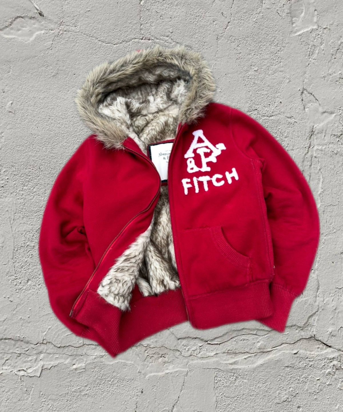 Abercrombie & Fitch Abercrombie&Fitch Faded Distressed Fur Zip Hoodie Ifsix Igb Size XS / US 0-2 / IT 36-38 - 2 Thumbnail