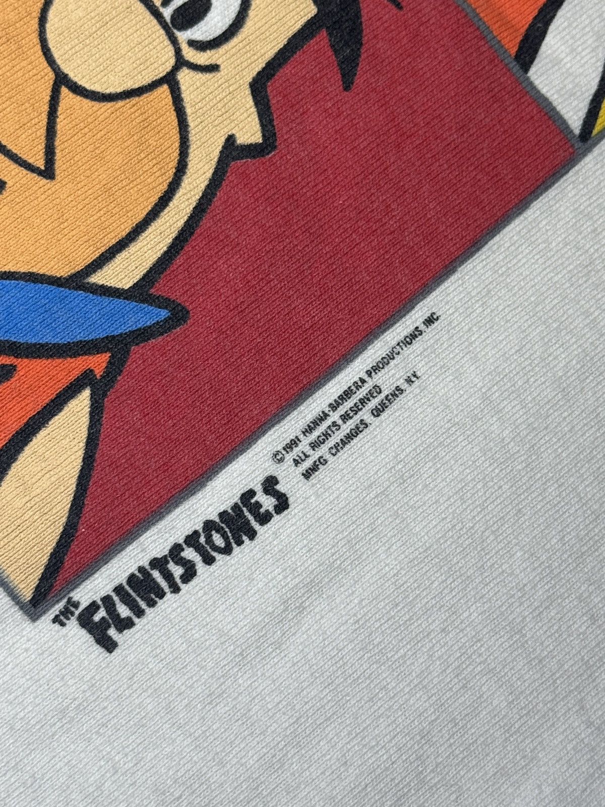 Vintage Fred Flintstone Pop Art Warhol Large RARE Cartoon T Shirt Size US L / EU 52-54 / 3 - 3 Thumbnail