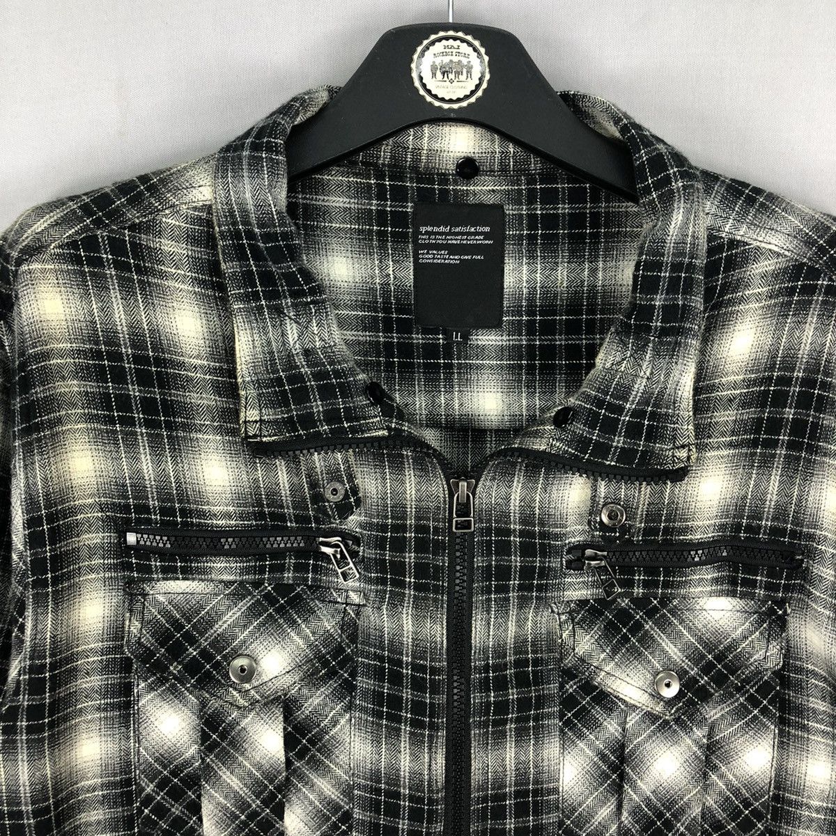 Japanese Brand Vintage Motocycle Jacket Shadow Plaid Checkered Size US M / EU 48-50 / 2 - 7 Thumbnail