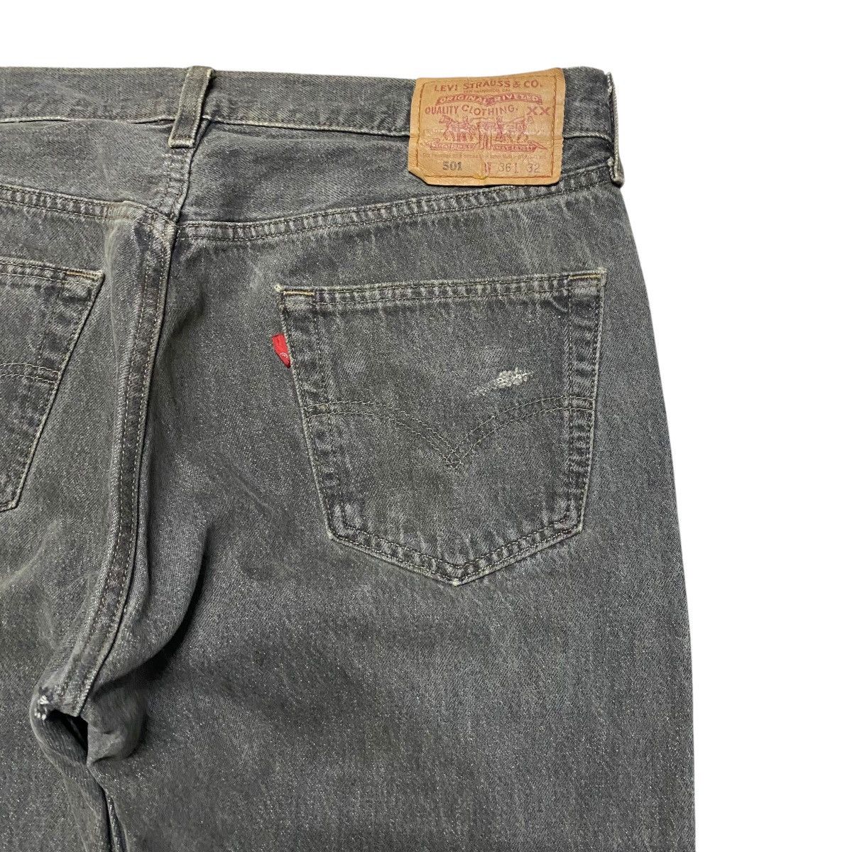 Vintage 90s Levis 501 Charcoal Jeans Distressed
