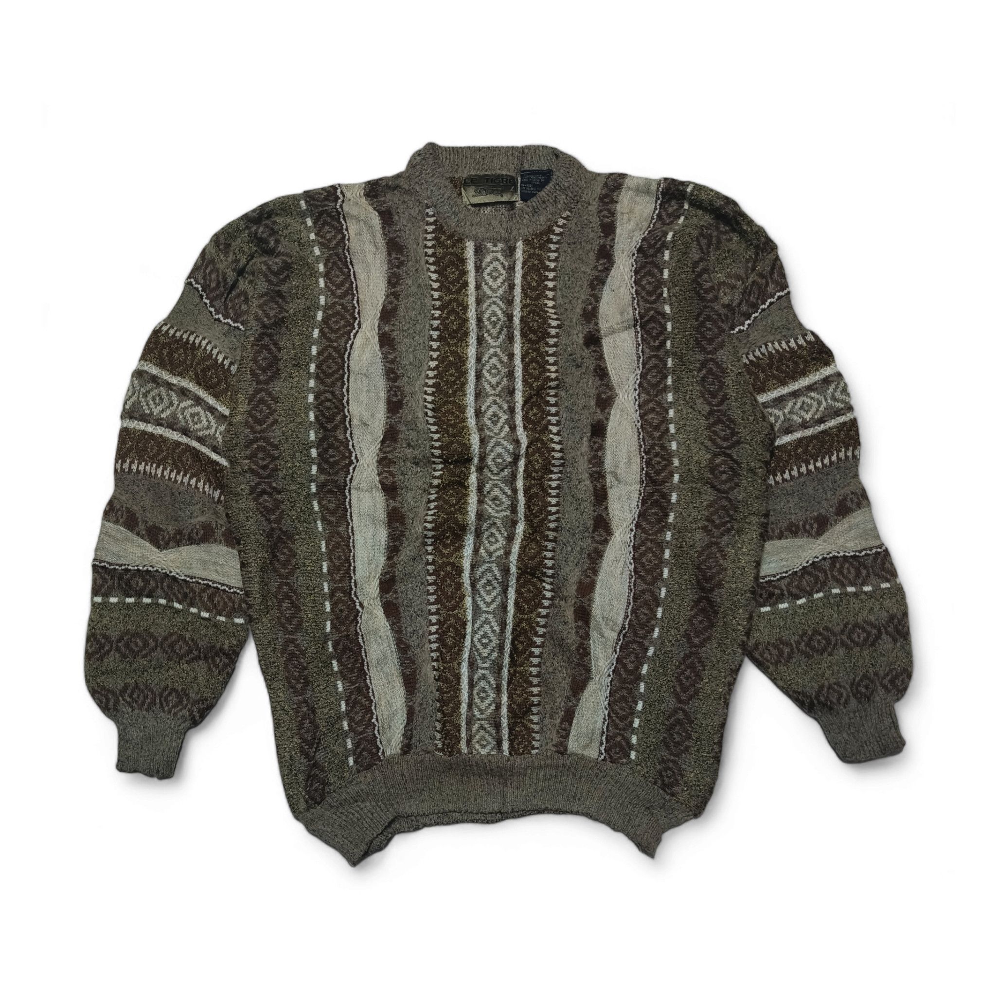 Le TIGRE Vintage LE TIGRE Coogi Inspired Style Biggie Knit Sweater Size US XL / EU 56 / 4 - 1 Thumbnail