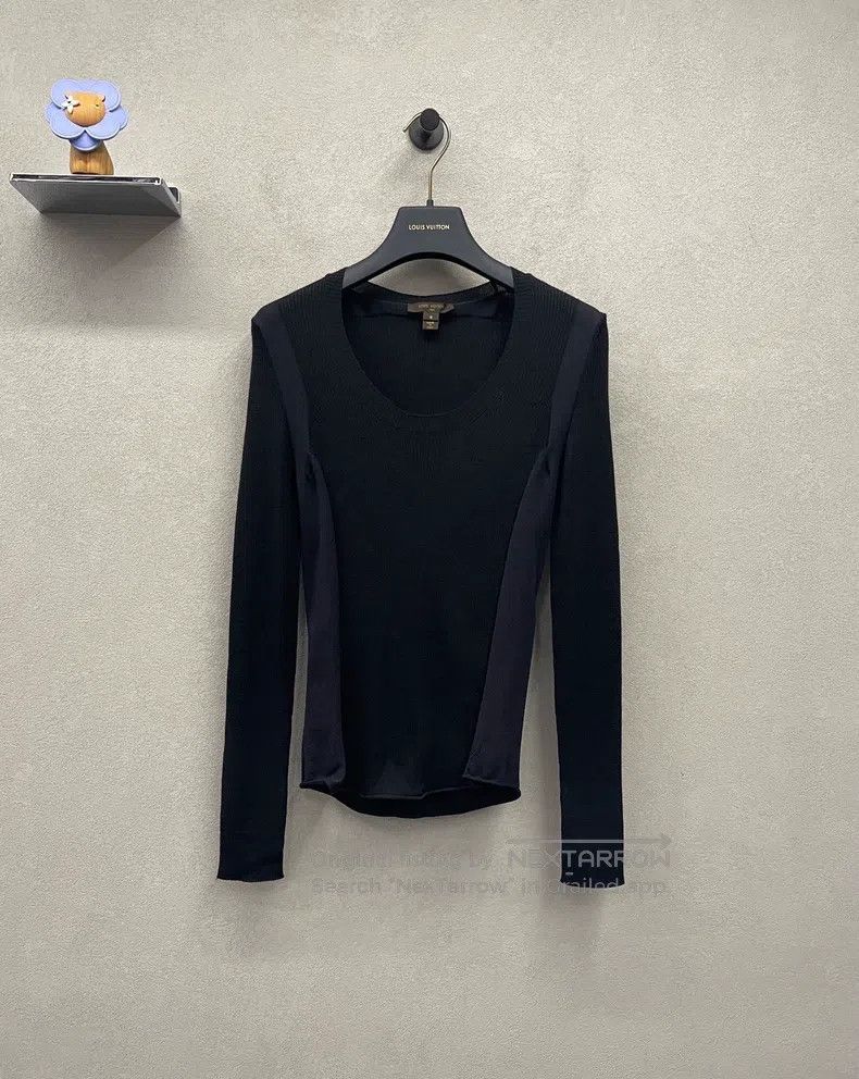 Louis Vuitton Black Patchwork Knit sweater