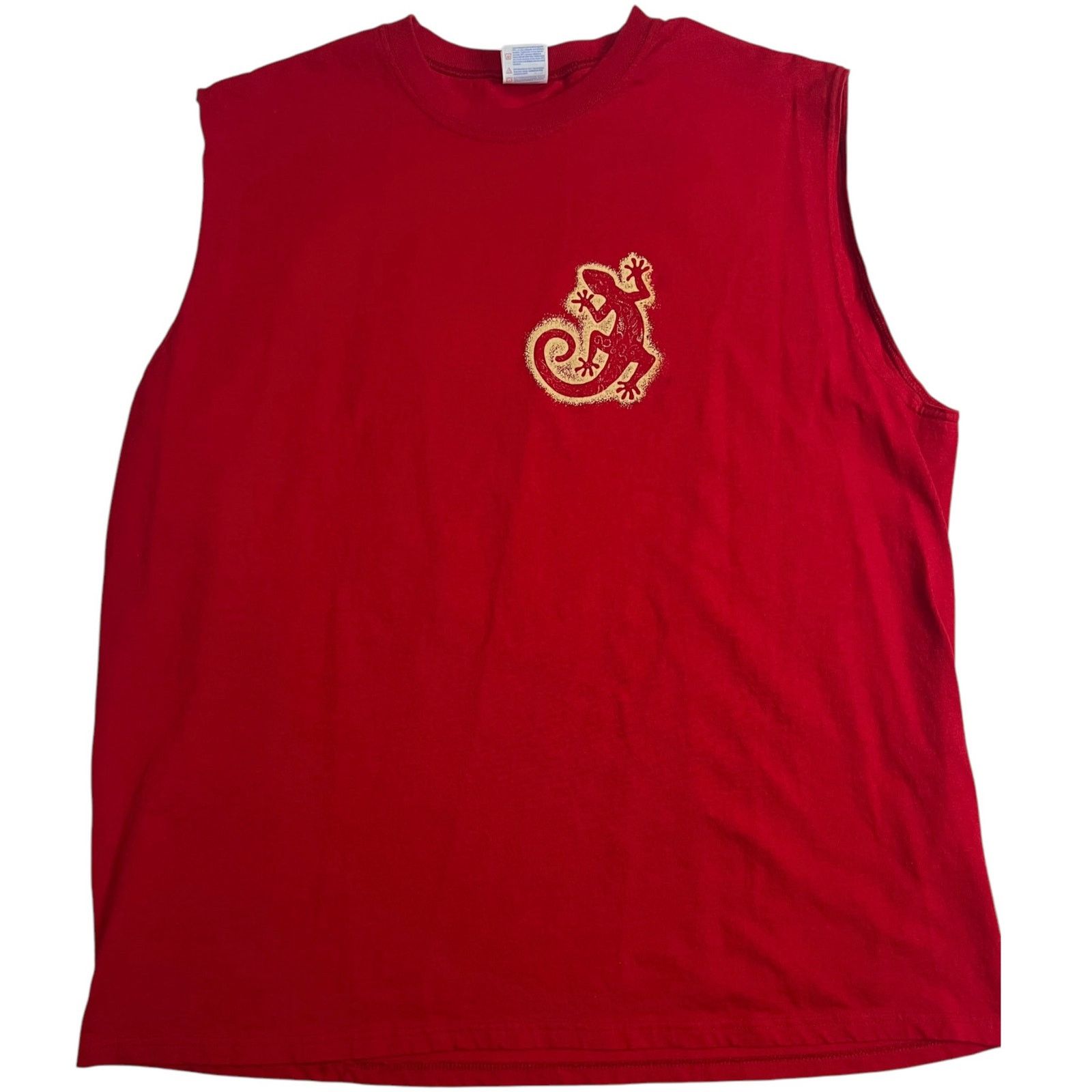 Other Puerto Vallarta Gecko Muscle Shirt Red Sleeveless Tank Top Size US XXL / EU 58 / 5 - 9 Thumbnail