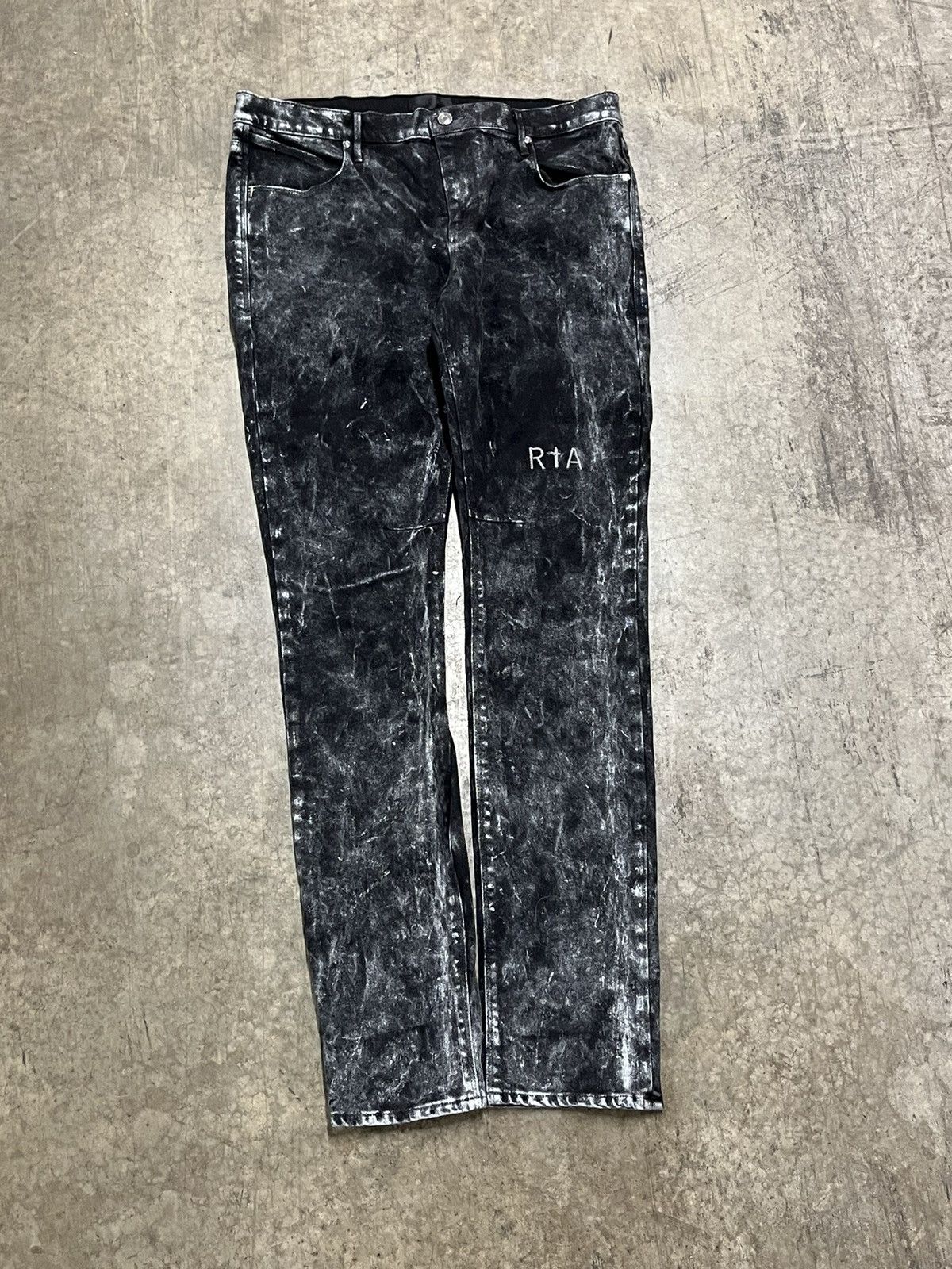 Rta RTA black Japanese denim streetwear hype Size US 37 - 2 Thumbnail