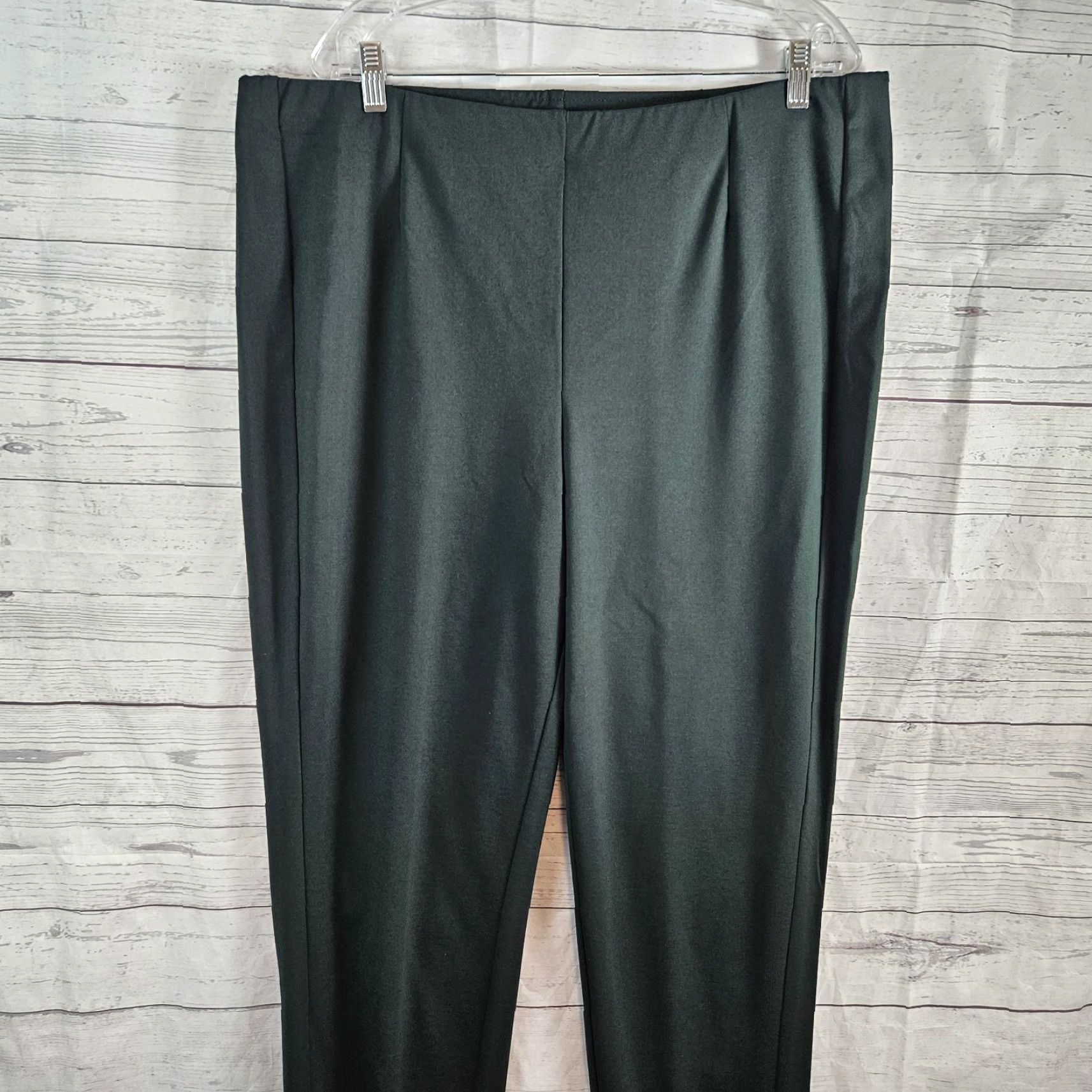 J. Jill J. Jill Womens Ponte Slim Leg Pants XL Evergreen Pull On High Rise Size 40" / US 18 - 2 Thumbnail